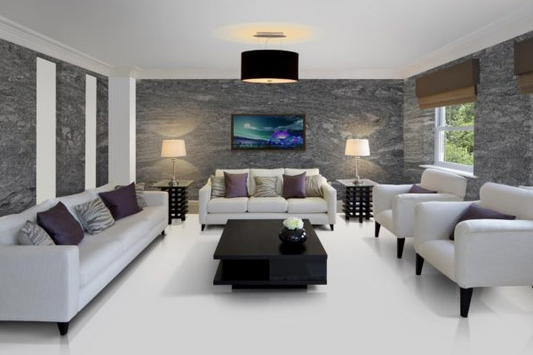 Kuppam green granite living room