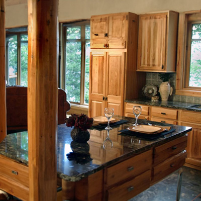 Dark granite countertop