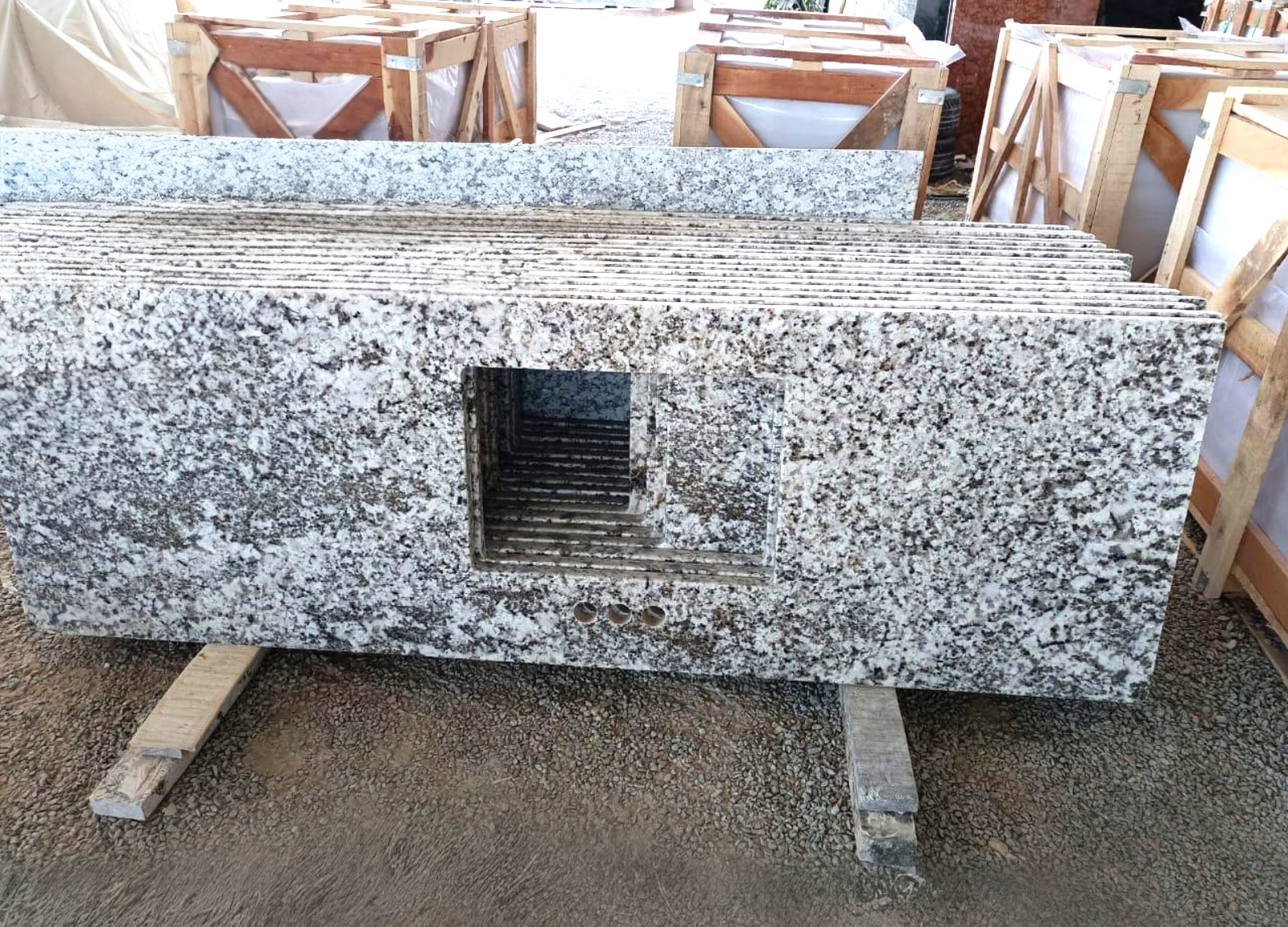 Alaska white granite countertops
