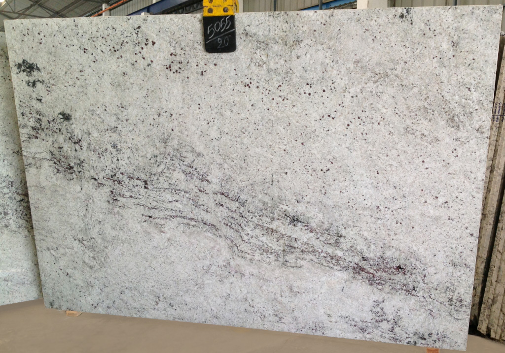 Colonial white granite slab