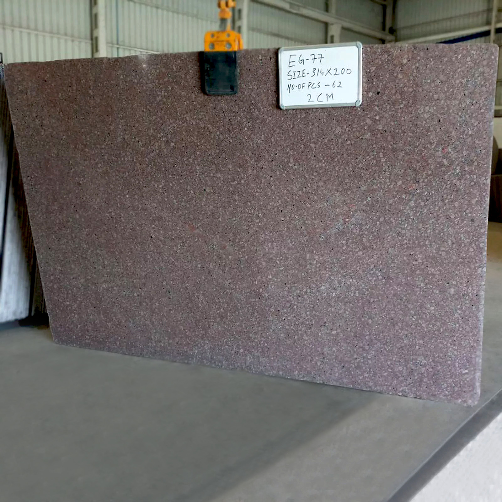 Copper silk granite gangsaw slab