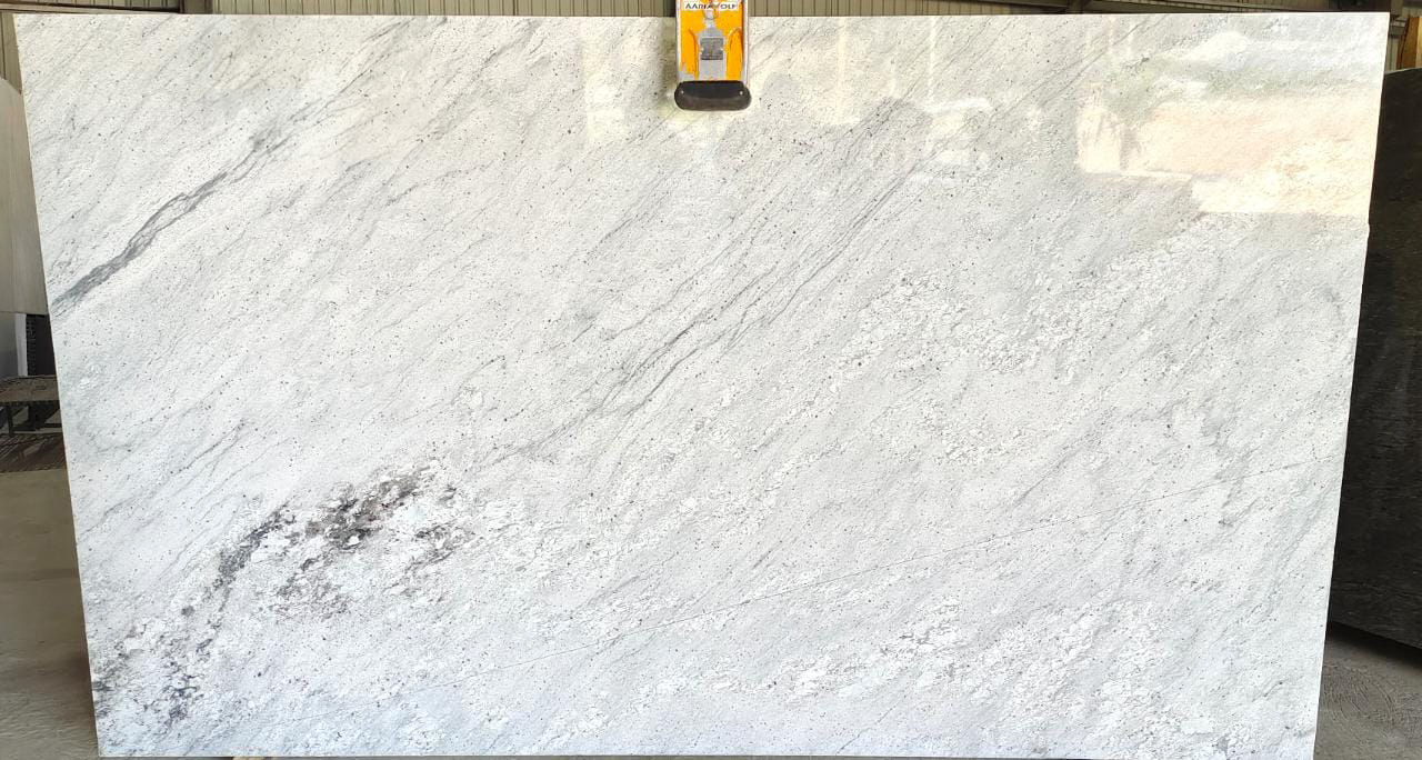 River white granite slab