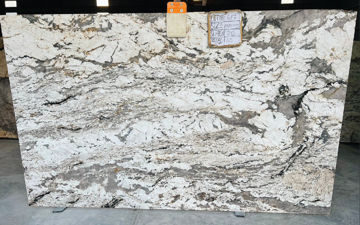 Arizona white granite gangsaw slab